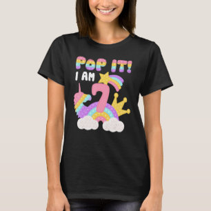 Unicorn Kinder Pop Ik ben 7 jaar oud, 7 jaar T-shirt