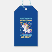 Unicorn Kindergarten Afstuderen 1e graad Cadeaulabel (Achterkant)