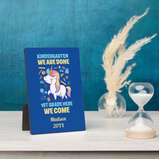 Unicorn Kindergarten Afstuderen 1e graad Fotoplaat (Zijkant)