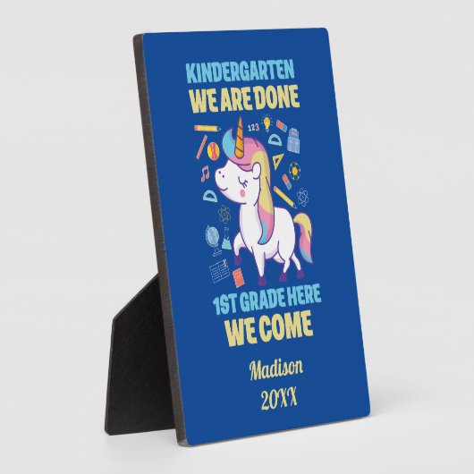 Unicorn Kindergarten Afstuderen 1e graad Fotoplaat (Zijkant)