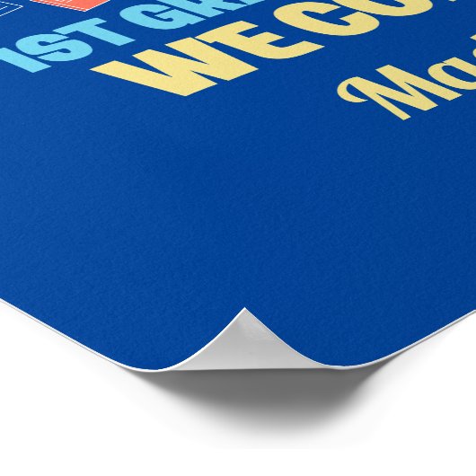 Unicorn Kindergarten Afstuderen 1e graad Poster (Hoek)