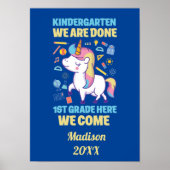 Unicorn Kindergarten Afstuderen 1e graad Poster (Voorkant)