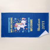 Unicorn Kindergarten Afstuderen 1e graad Strandlaken (Voorkant)