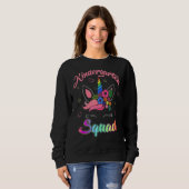 Unicorn Kindergarten Squad Teacher Student terug n Trui (Voorkant volledig)