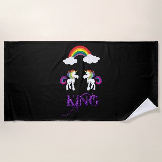 Unicorn King Strandlaken (Voorkant)