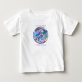 Unicorn Kisses Lullaby Wishes Rainbow Baby T-Shirt (Voorkant)