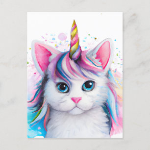 Unicorn Kitten Briefkaart