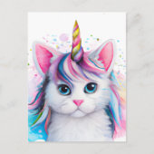 Unicorn Kitten Briefkaart (Voorkant)