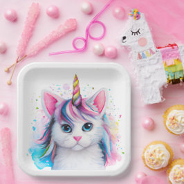 Unicorn Kitten Papieren Bordje
