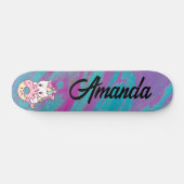 Unicorn kleur abstract persoonlijk skateboard (Horizontaal)