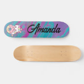 Unicorn kleur abstract persoonlijk skateboard (Horizontaal)