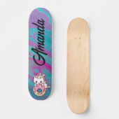 Unicorn kleur abstract persoonlijk skateboard (Voorkant)