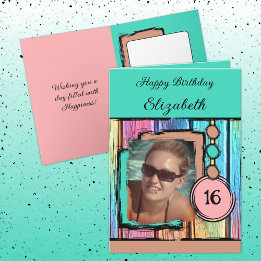 Unicorn kleuren faux wood toevoegen foto 16e verja kaart