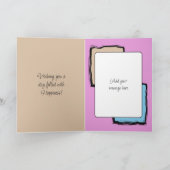 Unicorn kleuren faux wood toevoegen foto 40e verja kaart (Binnen)