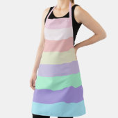 Unicorn kleurenstripes schort (Insitu)