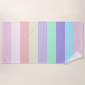 Unicorn kleurenstripes strandlaken (Voorkant)