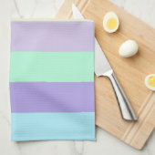 Unicorn kleurenstripes theedoek (Quarter Fold)