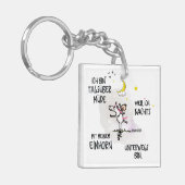 Unicorn - KnochiART Sleutelhanger (Voorkant Links)