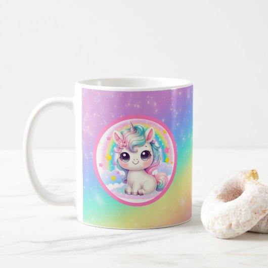 Unicorn Koffiemok (Met donut)
