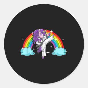 Unicorn Kung Fu Karate Marital Arts Jiu Jutsu Magi Ronde Sticker