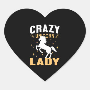 Unicorn Lady Hart Sticker