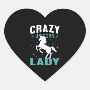 Unicorn Lady Hart Sticker