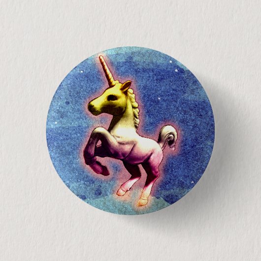 Unicorn Lapel Pin Button (Galaxy Shimmer) (Voorkant)