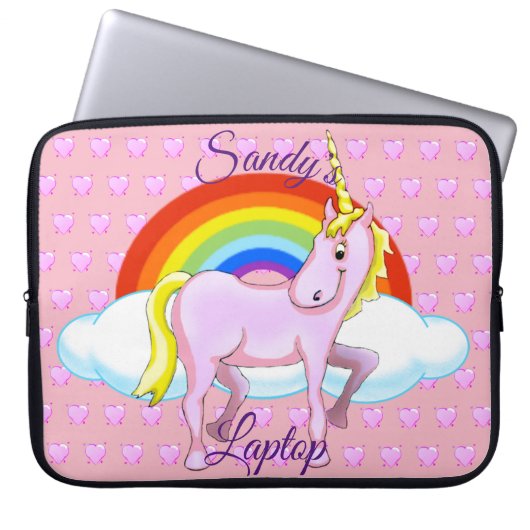 Unicorn Laptop Hoesje Sleeve (Voorkant)