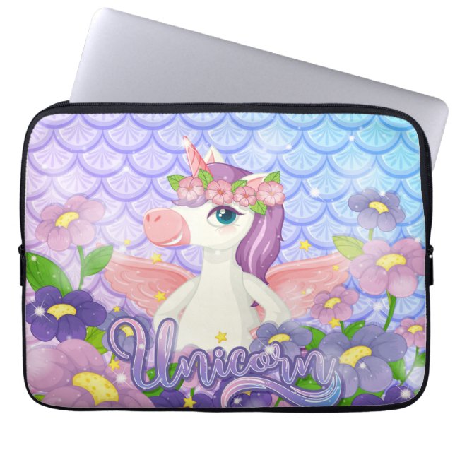 Unicorn-laptophoes Laptop Sleeve (Voorkant)