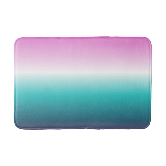 unicorn lavender blauwgroen ombre turquoise mermai badmat (Voorkant)