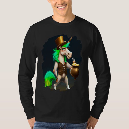 Unicorn Leprechaun Unicorns St Patricks Day T-shirt (Voorkant)