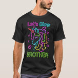 Unicorn Let Glow Crazy Brother Bro Birthday Part T-shirt<br><div class="desc">Unicorn laat de gloed van de gekke broeder Bro Birthday Party Boy Mannen</div>