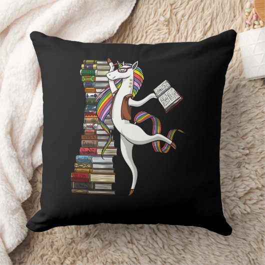 Unicorn Librarian Magical Book Reading Nerd Kussen (Deken)
