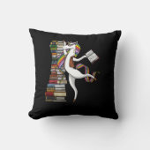 Unicorn Librarian Magical Book Reading Nerd Kussen (Voorkant)