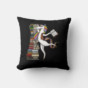 Unicorn Librarian Magical Book Reading Nerd Kussen