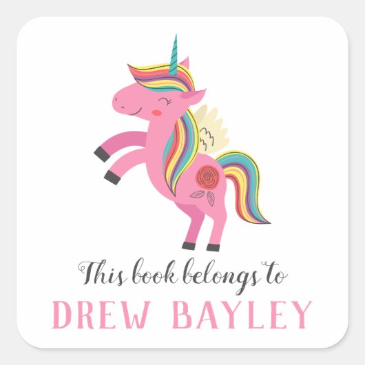 Unicorn Library Bookplate Label (Voorkant)