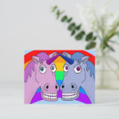 Unicorn liefde briefkaart (Staand voorkant)