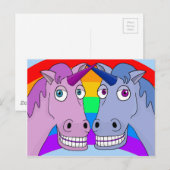 Unicorn liefde briefkaart (Voorkant / Achterkant)