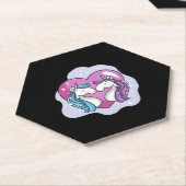 Unicorn liefde kartonnen onderzetters (Schuin)
