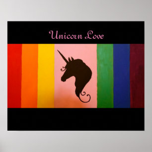 Unicorn liefde poster