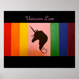 Unicorn liefde poster