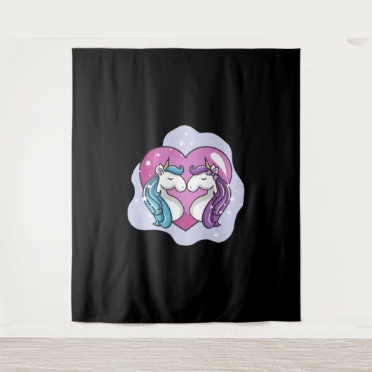 Unicorn liefde wandkleed (Voorkant)