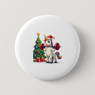 Unicorn Lifting Christmas Weightlifting Deadlift G Ronde Button 5,7 Cm