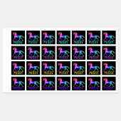 Unicorn Little Girl's Iron on Labels NAME (Vel)