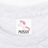 Unicorn Little Girl's Iron on Labels NAME (Aangebracht)