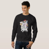 Unicorn Llama Kerstsneeuwwinterdieren Trui (Voorkant volledig)