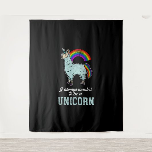 Unicorn Llama Wandkleed (Voorkant)