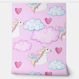 Unicorn Love and Clouds  Behang