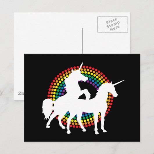 UNICORN LOVE BRIEFKAART (Voorkant / Achterkant)
