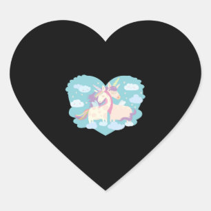 Unicorn Love Hart Sticker